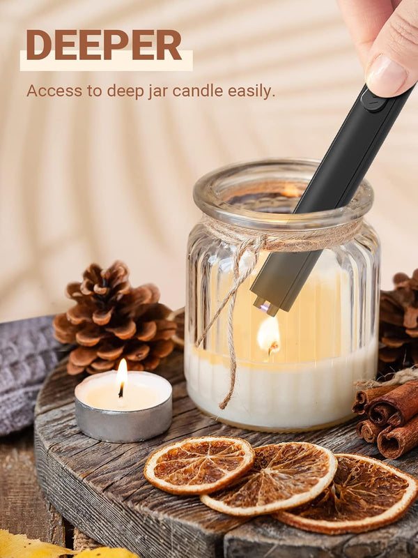 Candle Lighter Stocking Stuffers for Women Men, Electric Candle Lighter USB Rechargeable Graduation Gifts for Him Wife Grandma Girlfriend Safety