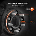VEVOR Wheel Spacers, 1" Thick 5X4.5 Wheel Adapters, 5 Lug 5 X 114Mm Forged Spacers, 82.5 Mm Bore Hubcentric 1/2"-20 Studs, Fit for 1984-2013 Jeep
