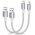 [Apple Mfi Certified] Short Iphone Charger 1Ft 2Pack,Usb a to Lightning Cord Nylon Braided 12 Inch Fast Charging Iphone Cable Compatible with