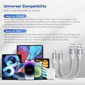 [Apple Mfi Certified] Short Iphone Charger 1Ft 2Pack,Usb a to Lightning Cord Nylon Braided 12 Inch Fast Charging Iphone Cable Compatible with