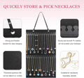 Caffox Hanging Necklaces Holder, Large Jewelry Organizer for Necklaces, Bracelets, and Ankles, Necklaces Display Storage Hanger for Wall, Closet