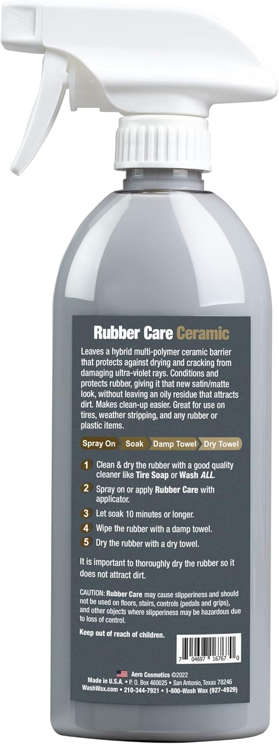 Aero Cosmetics Ceramic Tire Dressing Protector, No Tire Shine, No Dirt or Brake Dust Attracting Residue 16 Fl. Oz (2-Pac