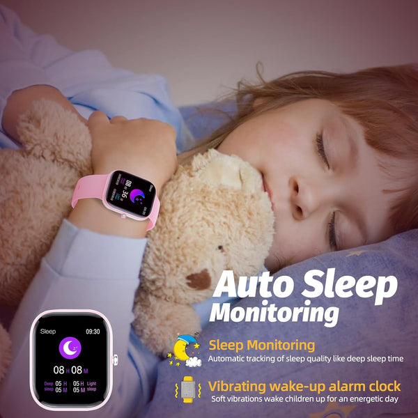 Fitness Tracker Watch for Kids, IP68 Waterproof Kids Smart Watch with 1.5" DIY Dials 19 Sport Modes, Pedometers, Heart Rate, Sleep Monitor, Great
