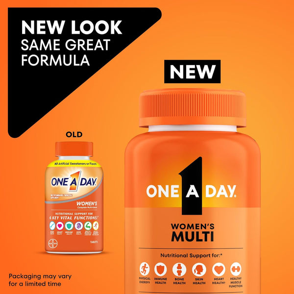 One a Day WomenâS Multivitamin with Vitamin A, C, D, E and All 8 B Vitamins, Calcium, Vitamins for Women, for Bone Health, Skin Health & Immune