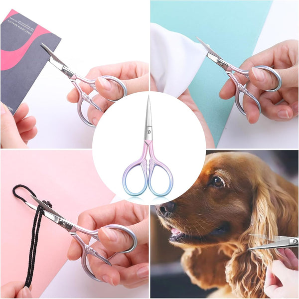Personal Care Professional Beauty Tools (pink) Small scissors Facial hair removal and ear, nose and eyebrow, beard trimming Stainless steel fine