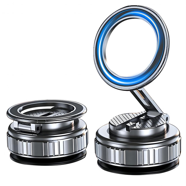 Car Phone Mount for Magsafe, 360 Degree Rotation Dashboard Vacuum Magnetic Phone Holder, Foldable Suction Cup Car Phone 