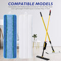 Upgraded Replacement Microfiber Mop Pads for Rubbermaid Commercial 18 Inch Mop 17 Inch Mop, Reusable Wet & Dry Commercial Cleaning Flat Mop System