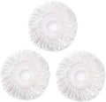 3 Pack Spin Mop Replacement Head for Hurrica, Mopnad, Cassabel and Other 360 Spin Mop Systems, Microfiber Spin Mop Refills (3Pc-White)