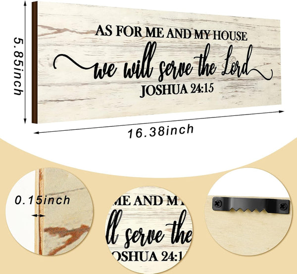 Jetec Bible Verse Scripture Wall Signs, as for Me and My House We Will Serve the Lord, with God All Things Are Possible, God Is within Her She