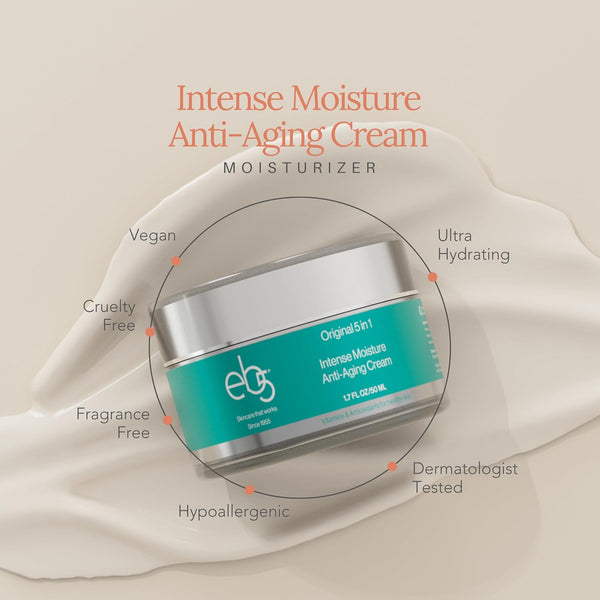 Eb5 Intense Moisture anti Aging Moisturizer Face & Neck Cream- Tone Tighten Skin with Retinol, Fade Fine Lines & Wrinkles with Vitamin E, a &