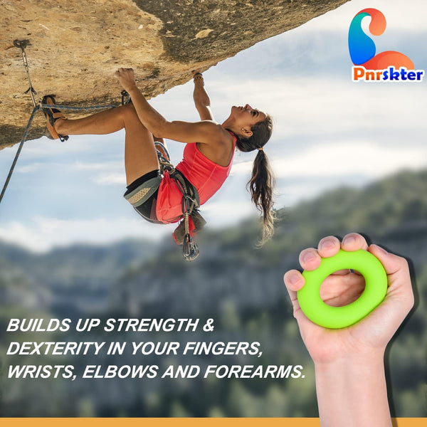 Pnrskter Hand Grip Strengthener, Finger Exerciser, Grip Strength Trainer (6 Pcs),New Material,Forearm Grip Workout, Finger Stretcher, Relieve