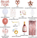 EFAILY Bachelorette Party Decorations - Rose Gold Bridal Shower Party Decor and Supplies Kit Bride To Be Sash, Veil, Temporary Tattoos, Confetti