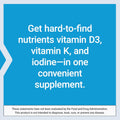 Life Extension Vitamins D and K with SeaIodine Bone Brain Thyroid Arterial Support Non GMO Once Daily Gluten Free, 60 Count 60 Count (Pack of 1)