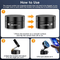 Vacuum Magnetic Phone Holder, Foldable & Retractable Magnetic Suction Cup Phone Mount, Double-Sided Magnetic Phone Stand for