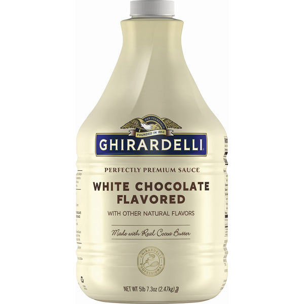 Ghirardelli Premium Sauce White Chocolate Flavored with Other Natural Flavors, 87.3 Ounce Bottle