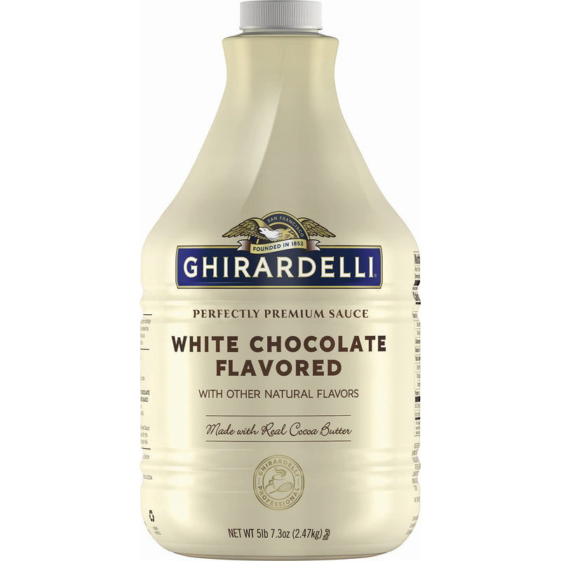 Ghirardelli Premium Sauce White Chocolate Flavored with Other Natural Flavors, 87.3 Ounce Bottle