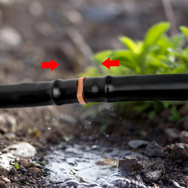 Cozy Tower 36 Pcs Drip Irrigation Kit 1/2 Inch Drip Irrigation Fittings Parts, Irrigation Tubing Fittings Hose Barbed Connectors, Including 2