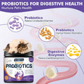 Probiotics for Dogs, Freeze-Dried Dog Probiotics and Digestive Enzymes, plus Omega-3 for Itchy Skin, 3-In-1 Prebiotics for Digestive Health, Dog