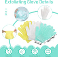 6 Pack African Net Sponge Exfoliating Glove Set, 3 Bath Sponge Body Scrubber Back Scrubber and 3 Pairs Exfoliating Gloves for Shower