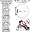 SUPOIX Compatible with Apple Watch Band S10 42Mm + Case, Women Jewelry Bling Diamond Metal Strap & 2P Cover Cases for Iwatch Series 10(Silver,42Mm)