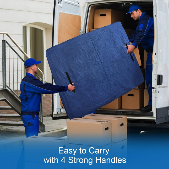 Mattress Bags for Moving and Storage Queen Size, Waterproof Mattress Cover for Moving with Heavy Duty Handles, Strong Zi
