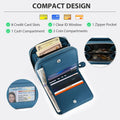Small Wallet for Women, Genuine Leather RFID Blocking Credit Card Holder Slim Compact Coin Purse Women'S Wallets with ID Window 8 Card Slots