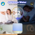 HOMILLY Essential Oil Diffuser, 120Ml USB Cable Colorful Quiet Aromatherapy Diffuser with 7 Colors Lights, Adjustable Mist Mode, Waterless Auto