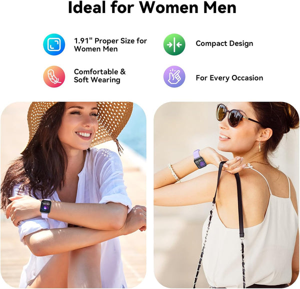Smart Watch (Answer/Make Call) for Women Men, Fitness Tracker with Heart Rate, Blood Oxygen, Sleep Tracker, IP68 Waterproof Fitness Watch Step