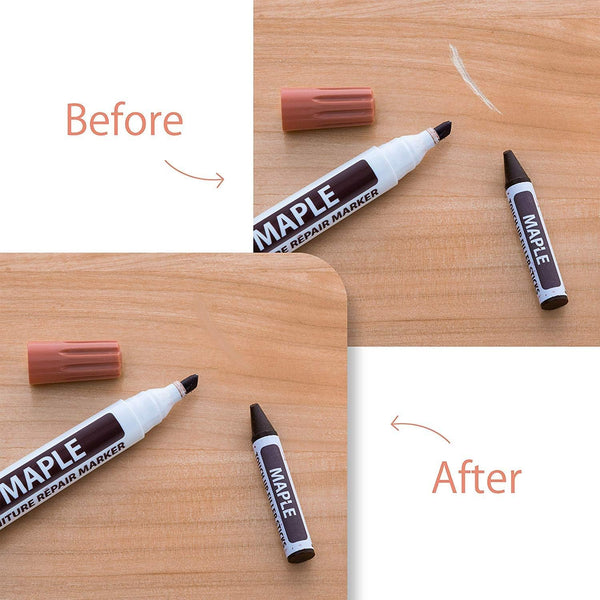 Furniture Markers Touch Up,Wood Filler Floor Scratch Repair Kits,Set of 21-Markers and Wax Sticks with Sharpener Kit for Funiture Repair,Floor