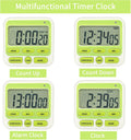 Digital Kitchen Countdown Timer - 24 Hours Large Display Count up down Timer Clock with Alarm Magnetic for Cooking Classroom Activity Yoga and Study.
