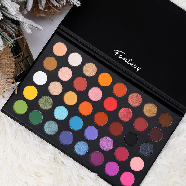 Highly Pigmented Eye Makeup Palette, Matte Shimmer Metallic Eyeshadow Pallet Long Lasting Blendable Natural Colors Make up Eye Shadows Cosmetics