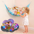 Basumee Stuffed Animals Net or Hammock with LED Light Hanging Toy Net Hammock for Stuffed Animals Storage Stuff Animals Hammocks for Nursery Kids