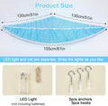 Basumee Stuffed Animals Net or Hammock with LED Light Hanging Toy Net Hammock for Stuffed Animals Storage Stuff Animals Hammocks for Nursery Kids