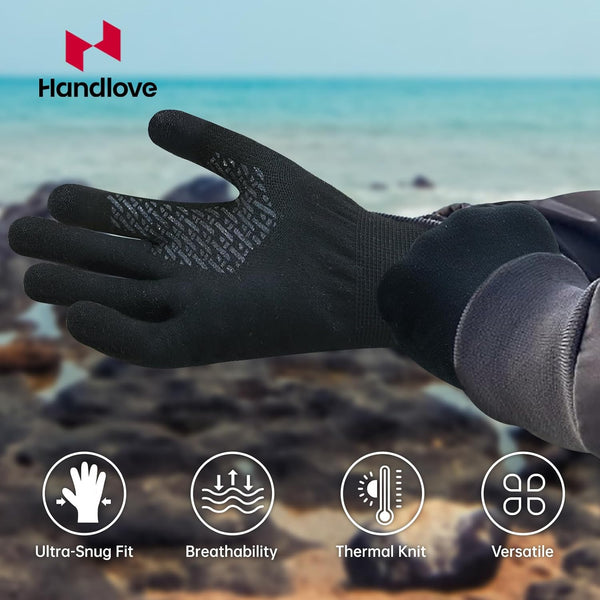 Ultra-Thin Liner Gloves, Touchscreen Weather Warm Knit Winter Glove for Hiking, Running, Driving, Magic Gloves