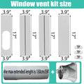 Portable Air Conditioner Window Vent Kit with Exhaust Hose 5.1 Inch Diameter, Adjustable 59 Inch Length Exhaust Hose for AC Seal Plate with