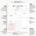 Bliss Collections Daily Planning Pad, to Do List Notebook - Undated Tear-Off Sheets Notepad - Work Calendar, Organizer, Scheduler for Goals, Tasks