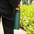 22Oz Stainless Steel Bottles with 3 Lids Sport Insulated Water Bottle,Army Green