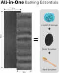 Yiclick 2PCS Exfoliating Washcloth Towel - Exfoliating Body Scrubber Exfoliator, Loofah Sponge Wash Cloth, Korean & Japanse & African Net Sponge