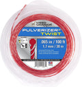 Weed Warrior Pulverizer Twist Universal Trimmer Line, 0.065" Diameter X 100', Red Core/Silver Tips