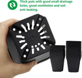 Square Nursery Pots 3.54Inches 90 Pcs Seedling Flower Post Plastic Thick Seed Start Germination for Plant Propagation,Sturdy Suit for 1020