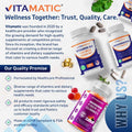 Vitamatic Lactobacillus Salivarius 2 Billion per DR Capsule - 60 Count - Digestive Support - Made with Prebiotic Inulin Fiber (1 Bottle)