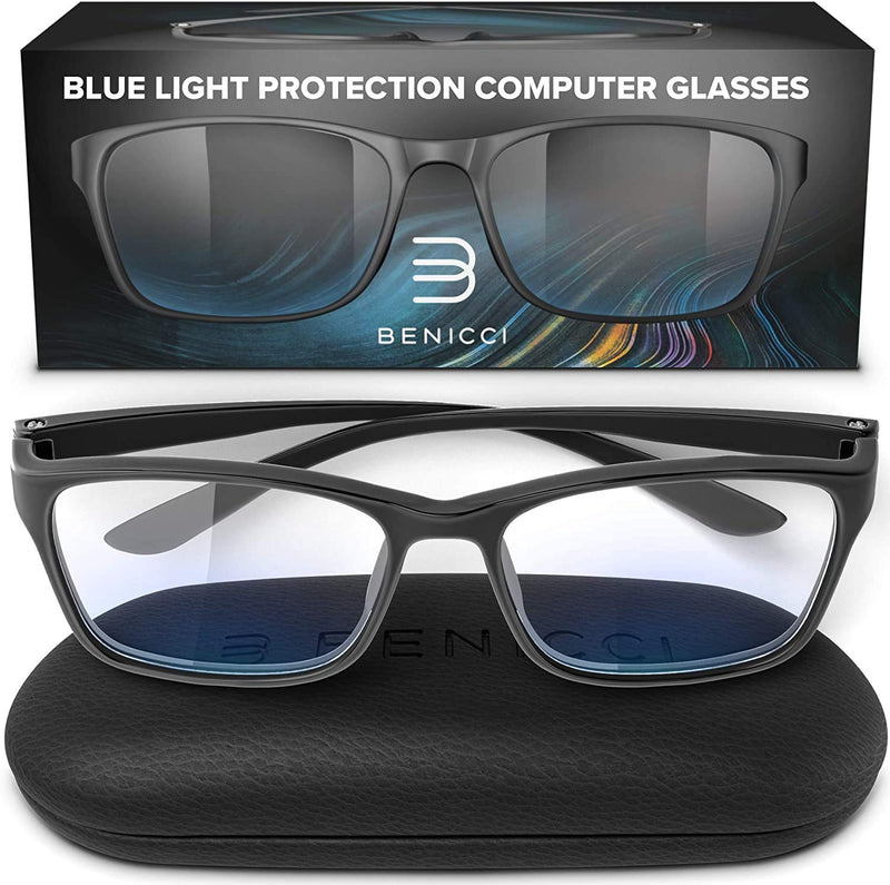 Stylish Blue Light Blocking Glasses for Women or Men - Ease Computer and Digital Eye Strain, Dry Eyes, Headaches and Blurry Vision - Instantly