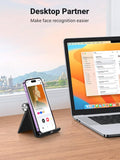 UGREEN Cell Phone Stand for Desk Phone Holder Foldable Portable Adjustable Compatible with Iphone 16 15 14 13 Pro Max, Iphone 12 11 plus SE XS XR