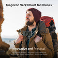 TELESIN Magnetic Neck Mount for Phones, Neck Cell Phone Holder Pov/Vlog Selfie Mount Hand Free Phone Neck Holder Chest Stand Strap Video Recording