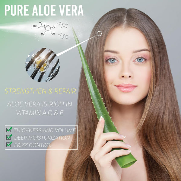 Amazing Aloe Vera Gel - Freshly Cut, 100% Pure Aloe, Premium Quality, Vegan, Unscented - Natural Sunburn Relief, after Shave, Skin, Face & Hair