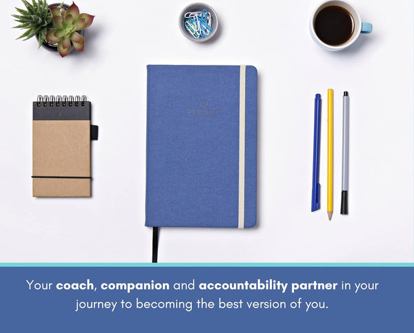 The Reboot Journal - Habit Journal for Building Positive Life Changing Habits - Guided Daily Self Improvement Blueprint with Habit Tracker -