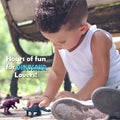 Kids Dinosaur Figures Toys, 7 Inch 12 Pack Jumbo Plastic Dinosaur Playset, STEM Educational Realistic Dinosaurs Figurine for Boys Girls Toddlers
