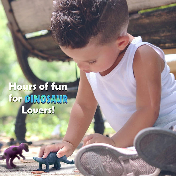 Kids Dinosaur Figures Toys, 7 Inch 12 Pack Jumbo Plastic Dinosaur Playset, STEM Educational Realistic Dinosaurs Figurine for Boys Girls Toddlers