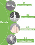Large Food Cover,6 Pack Mesh Food Tent,17"X17",White Nylon Covers,Pop-Up Umbrella Screen Tents,Patio Net for Outdoor Camping, Picnics,