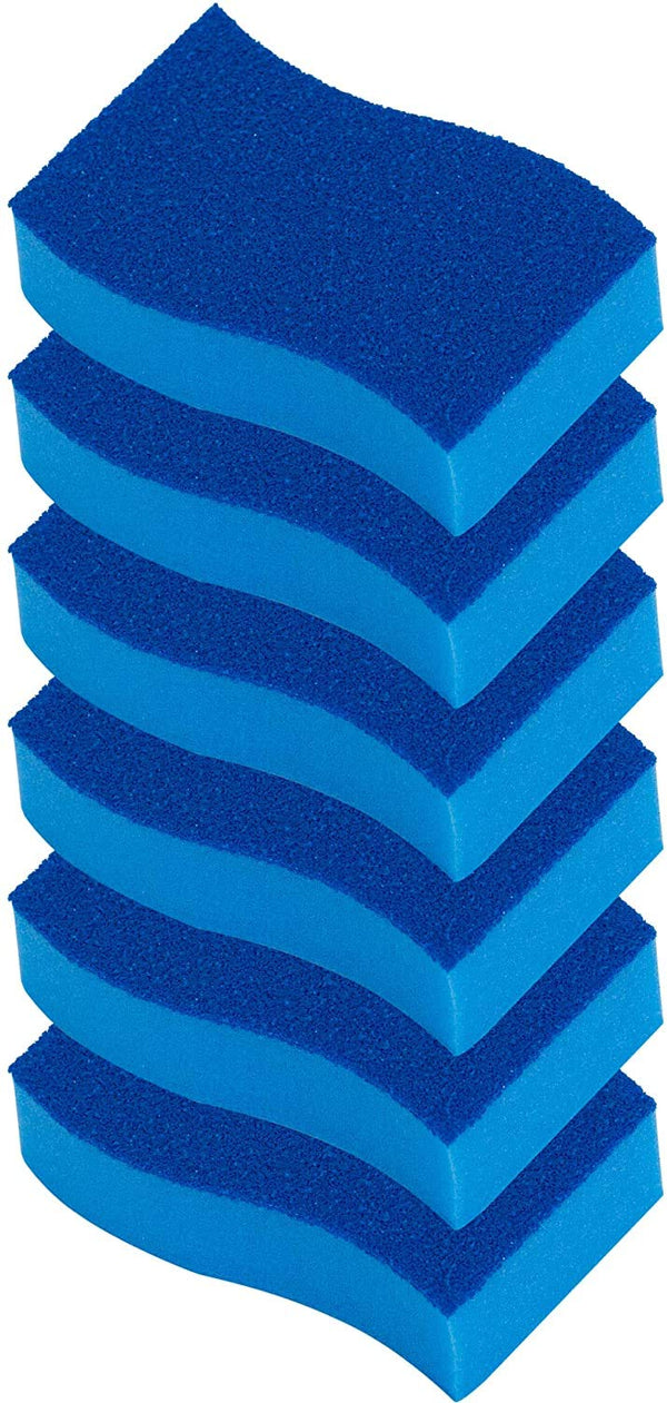 Elitra Essentials Scrubber Sponge, Non-Scratch Hydrophilic Foam Technology - Odor Resistant, Curved Grip, Dual-Sided Foam & Acrylic Grain Surface,